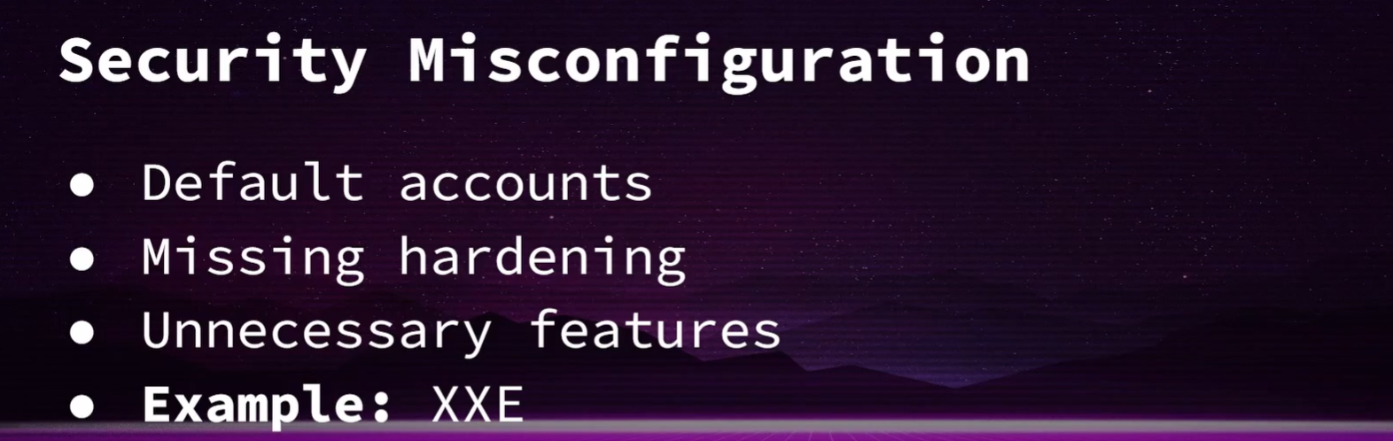 Security Misconfiguration 1