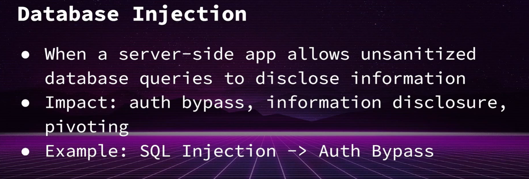 SQL Injection Example